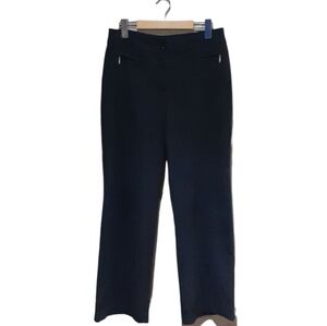 Oxxford Women's Dress Pants Black Wide Leg Mid Rise Size 8P